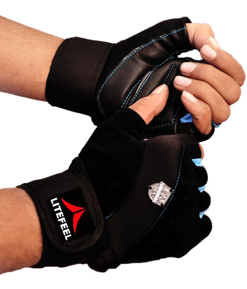     			LITEFEEL Fancy Metal Gloves Unisex Polyester Gym Gloves For Advanced Fitness Training and Workout With Half-Finger Length