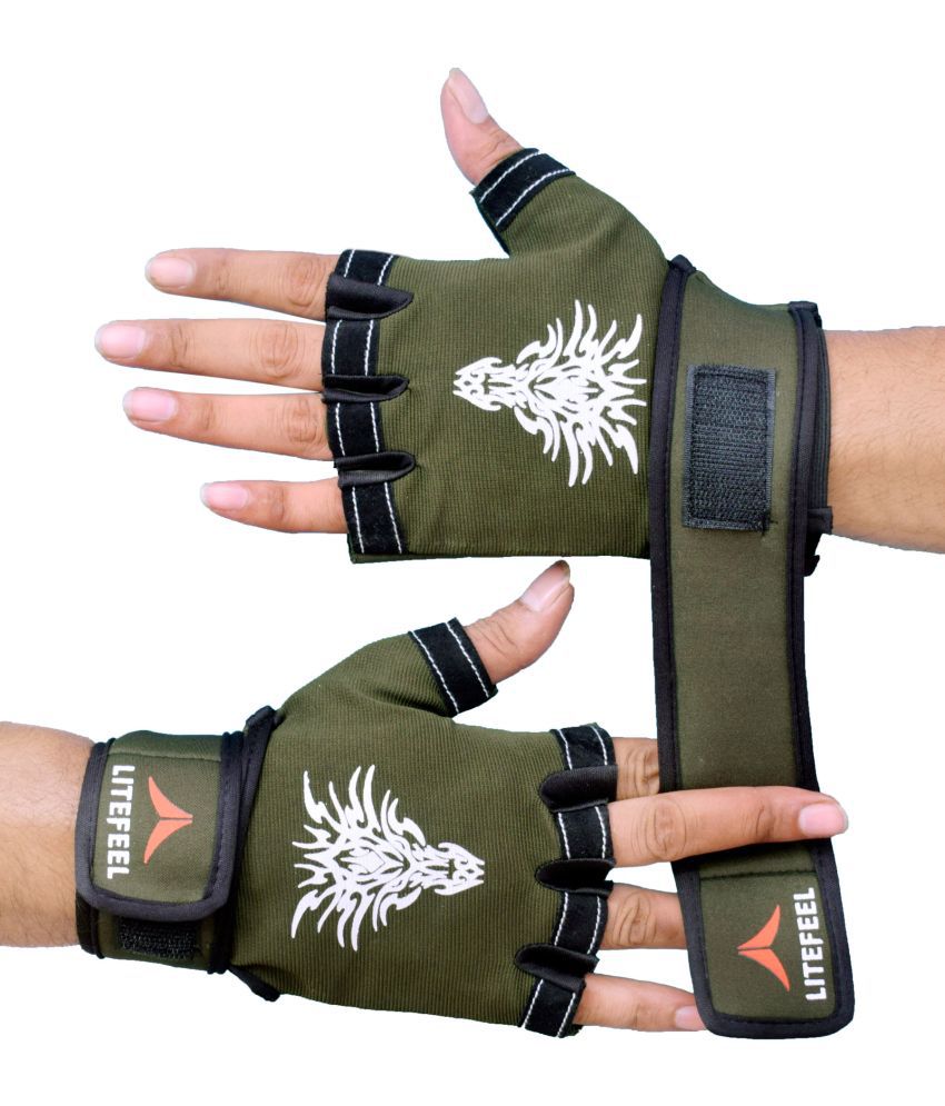     			LITEFEEL New Stylish Gloves Unisex Polyester Gym Gloves For Advanced Fitness Training and Workout With Half-Finger Length