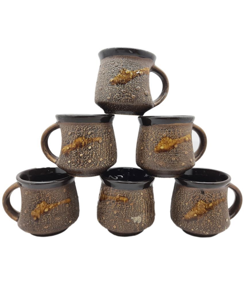     			Laghima jadon Ceramic Self Stirring Tea Cup 130 ml ( Pack of 6 )