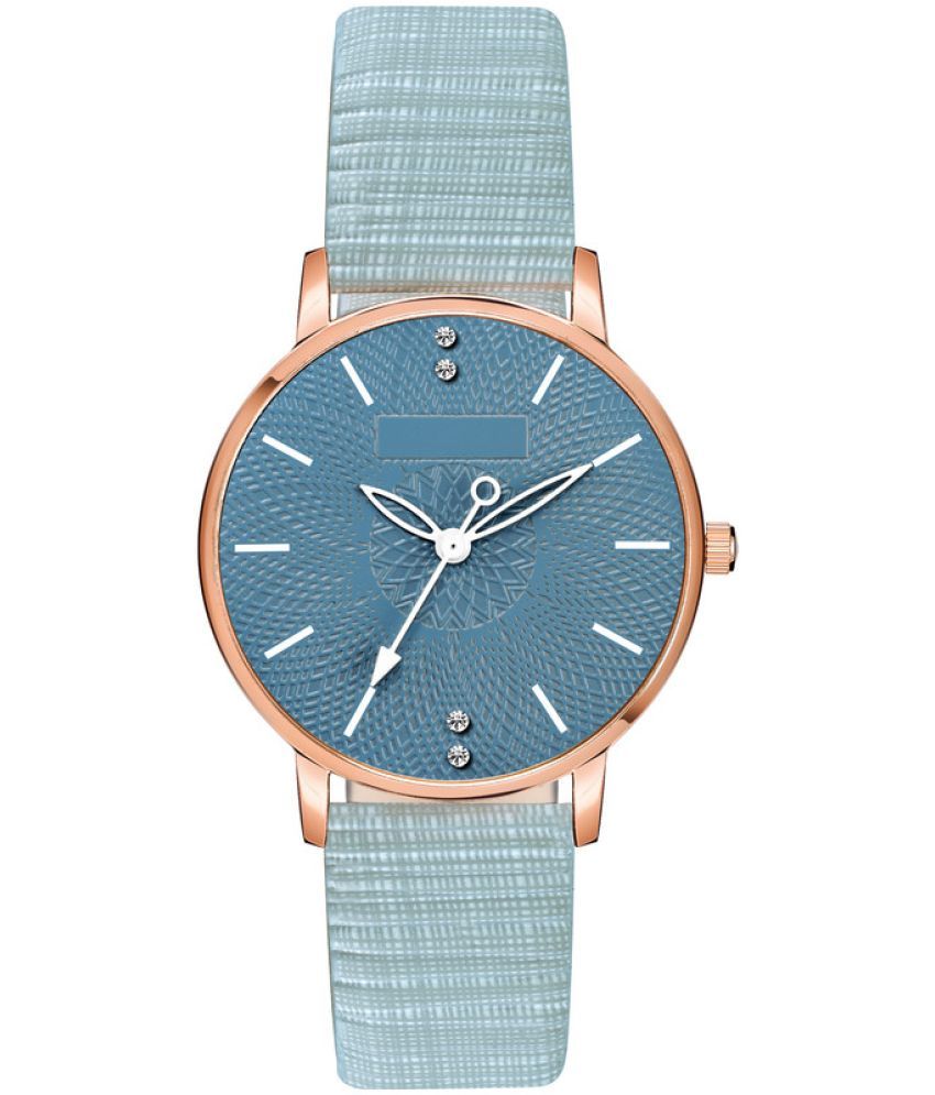     			Loretta Blue Leather Analog Womens Watch