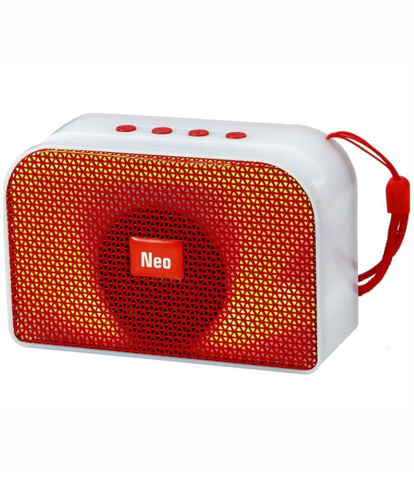     			Neo M18 VP 5 W Bluetooth Speaker Bluetooth v5.0 with USB Playback Time 4 hrs Red