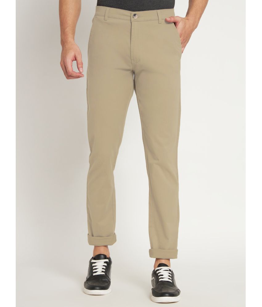     			RAGZO Slim Flat Men's Chinos - Beige ( Pack of 1 )