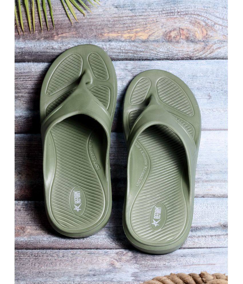     			REFOAM Olive Men's Daily Slipper