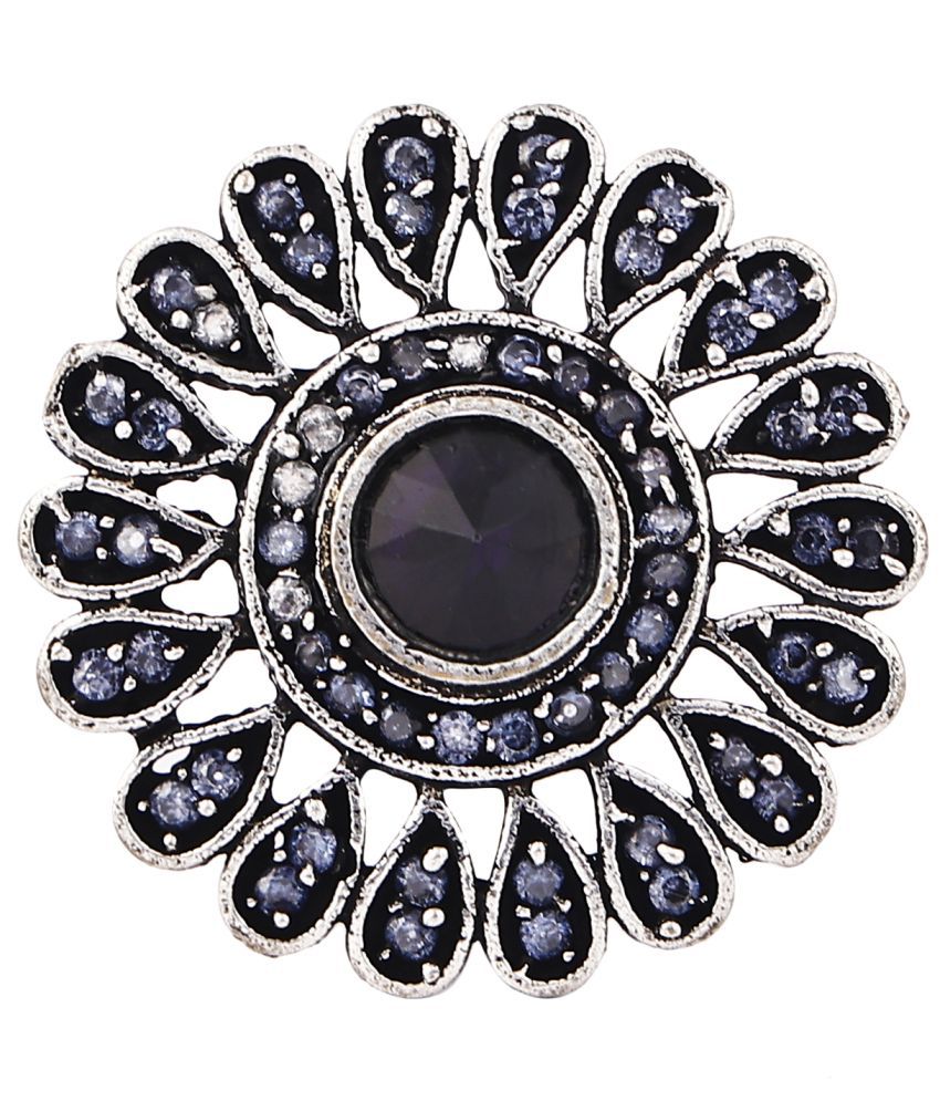    			Sunhari Jewels Black Rings ( Pack of 1 )