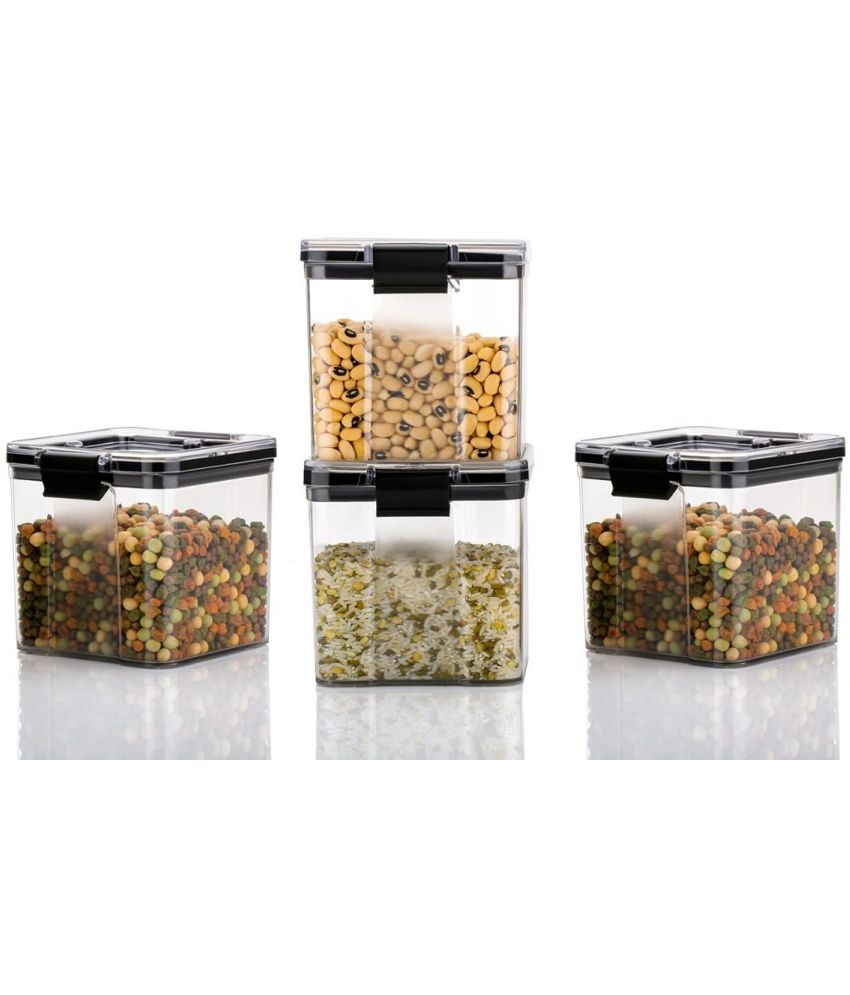     			VARKAUS STORE N LOCK Plastic Assorted Dal Container ( Set of 4 )