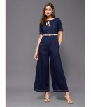 Miss Chase Navy Blue Rayon Regular Fit Women's Jumpsuit ( Pack of 1 )