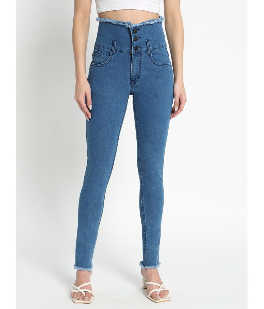    			AngelFab - Blue Denim Skinny Fit Women's Jeans ( Pack of 1 )