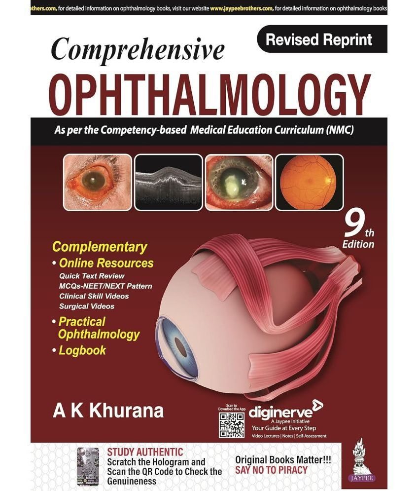     			Comprehensive Ophthalmology With Ophthalmology Logbook Plus Practical Ophthalmology Paperback – 21 July 2023