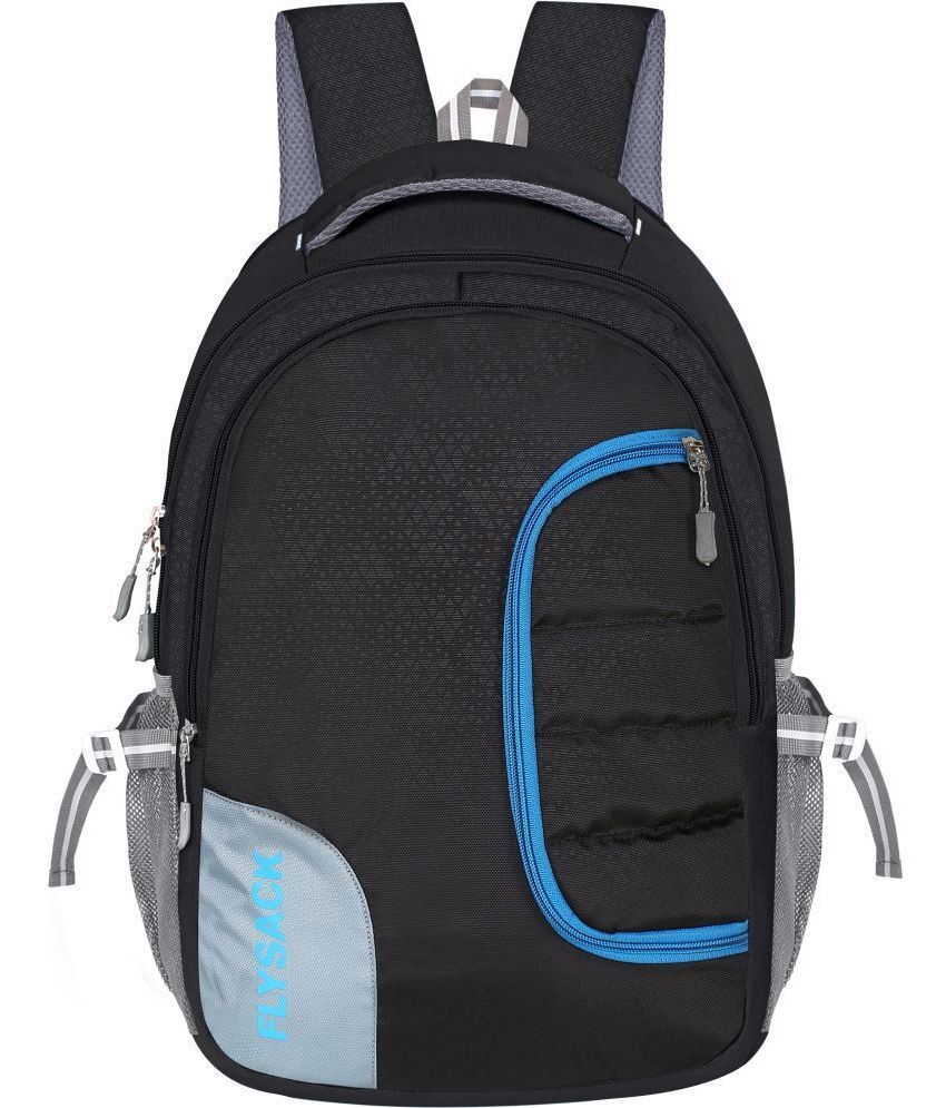     			FLYSACK Black PU Backpack ( 35 Ltrs )