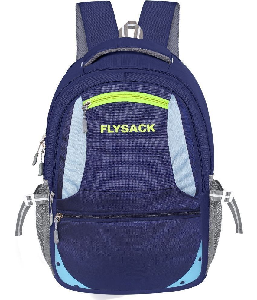     			FLYSACK Blue PU Backpack ( 35 Ltrs )