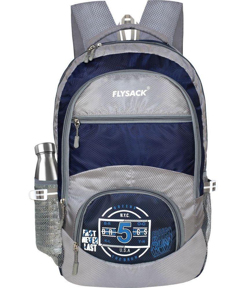     			FLYSACK Blue PU Backpack ( 50 Ltrs )