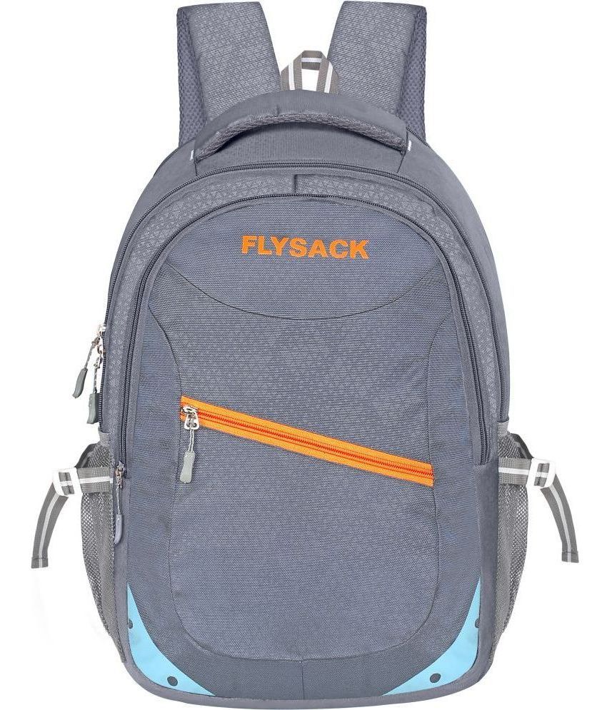     			FLYSACK Grey PU Backpack ( 35 Ltrs )