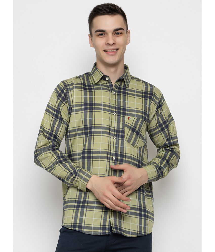     			FREKMAN Cotton Blend Regular Fit Checks Full Sleeves Men's Casual Shirt - Multi ( Pack of 1 )