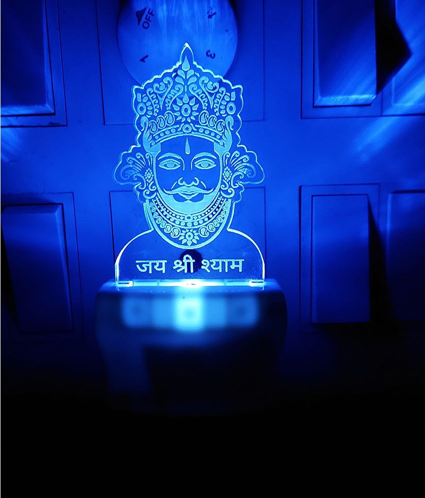     			HOMETALES Lord Khatu Shayam Ji Color Changing Religious LED Night Lamp (Pack of 1)
