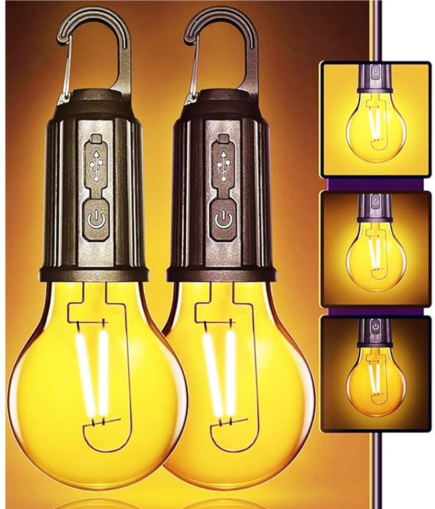     			Hanging USB Rechargeable Light Bulb consumes low power and has two dimming modes.