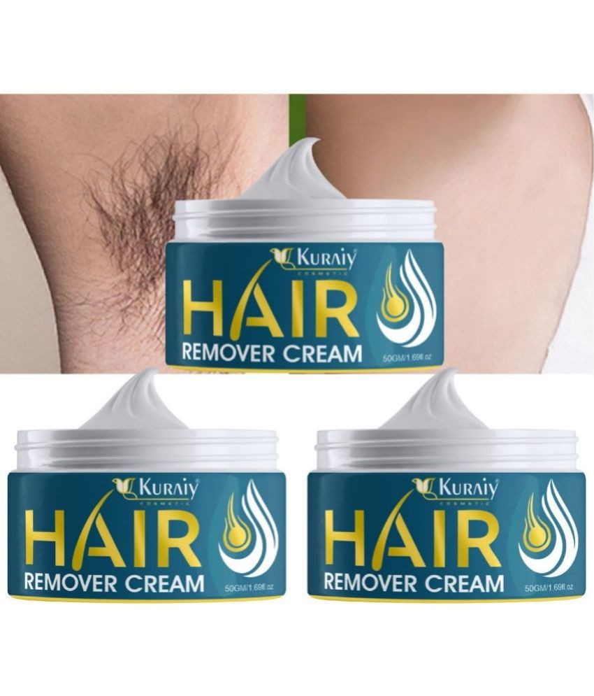     			KURAIY Natural Hair Removal Hair Removal Creams for Men & Women 50 ( Pack of 3 )