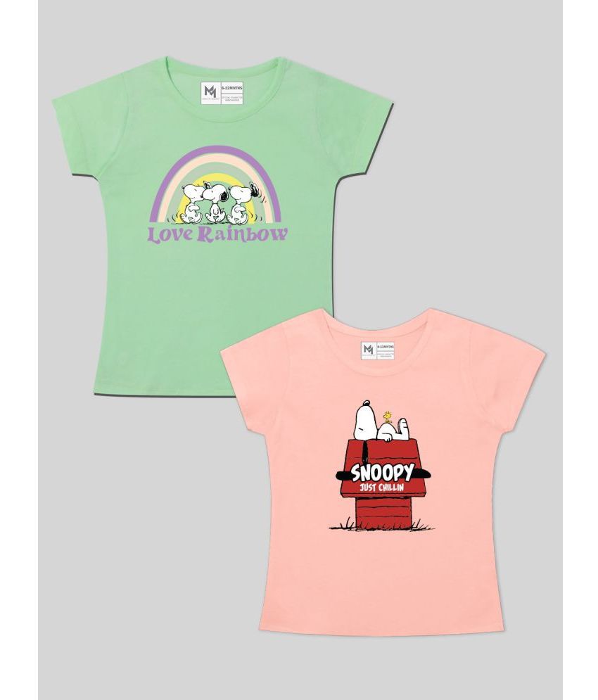     			MINUTE MIRTH Green Baby Girl T-Shirt ( Pack of 2 )