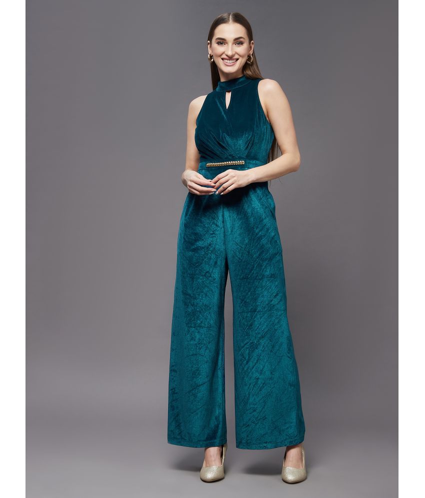     			Miss Chase Teal Polyester Slim Fit Women's Jumpsuit ( Pack of 1 )