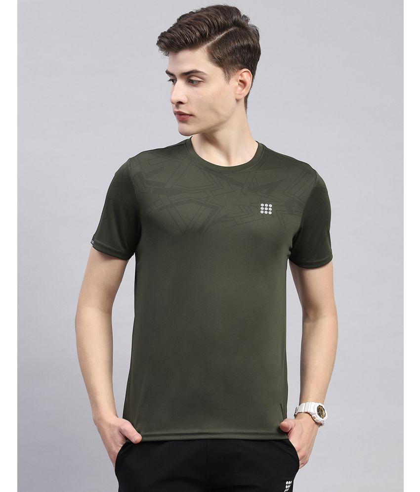     			Rock.it Polyester Regular Fit Solid Half Sleeves Men's T-Shirt - Olive ( Pack of 1 )