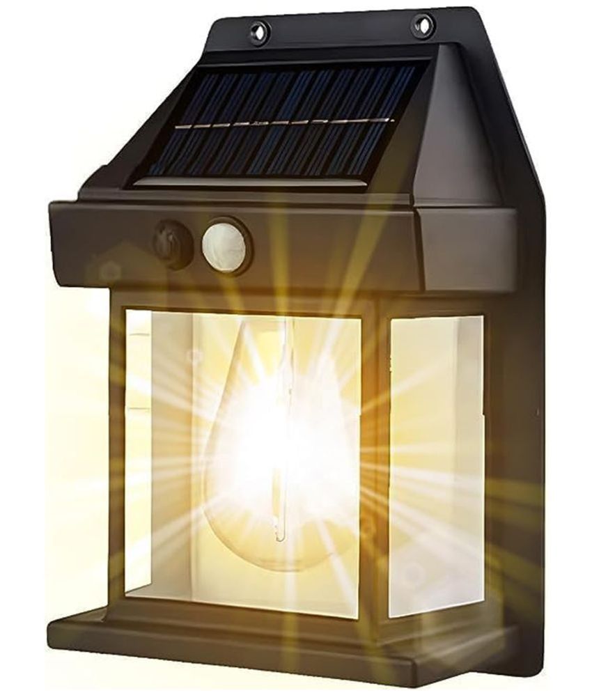     			Solar Wall Lights outdoor, Wireless Solar Wall Lantern with 3 Modes & Motion Sensor, Waterproof Exterior Lighting.