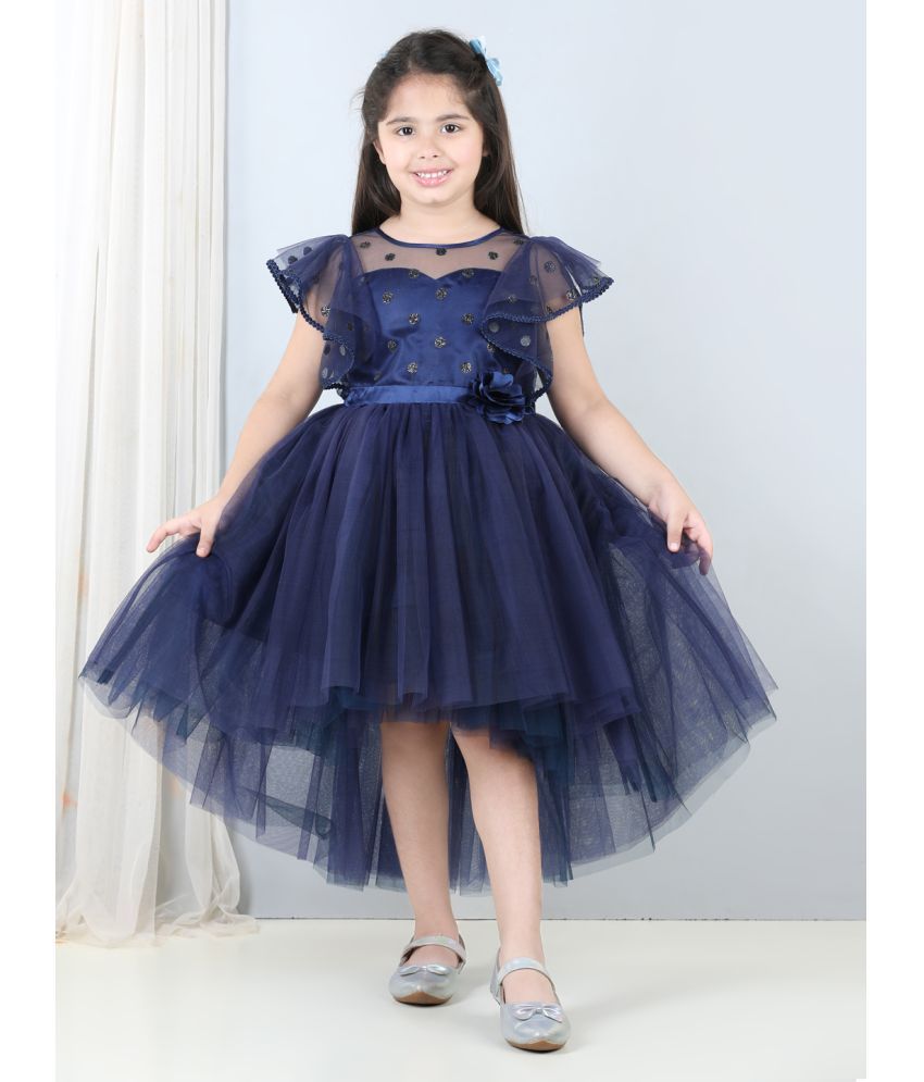     			Toy Balloon Kids Navy Blue Net Girls Frock ( Pack of 1 )