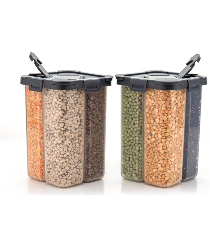     			analog kichenware Dal/Pasta/Grocery PET Grey Dal Container ( Set of 2 )