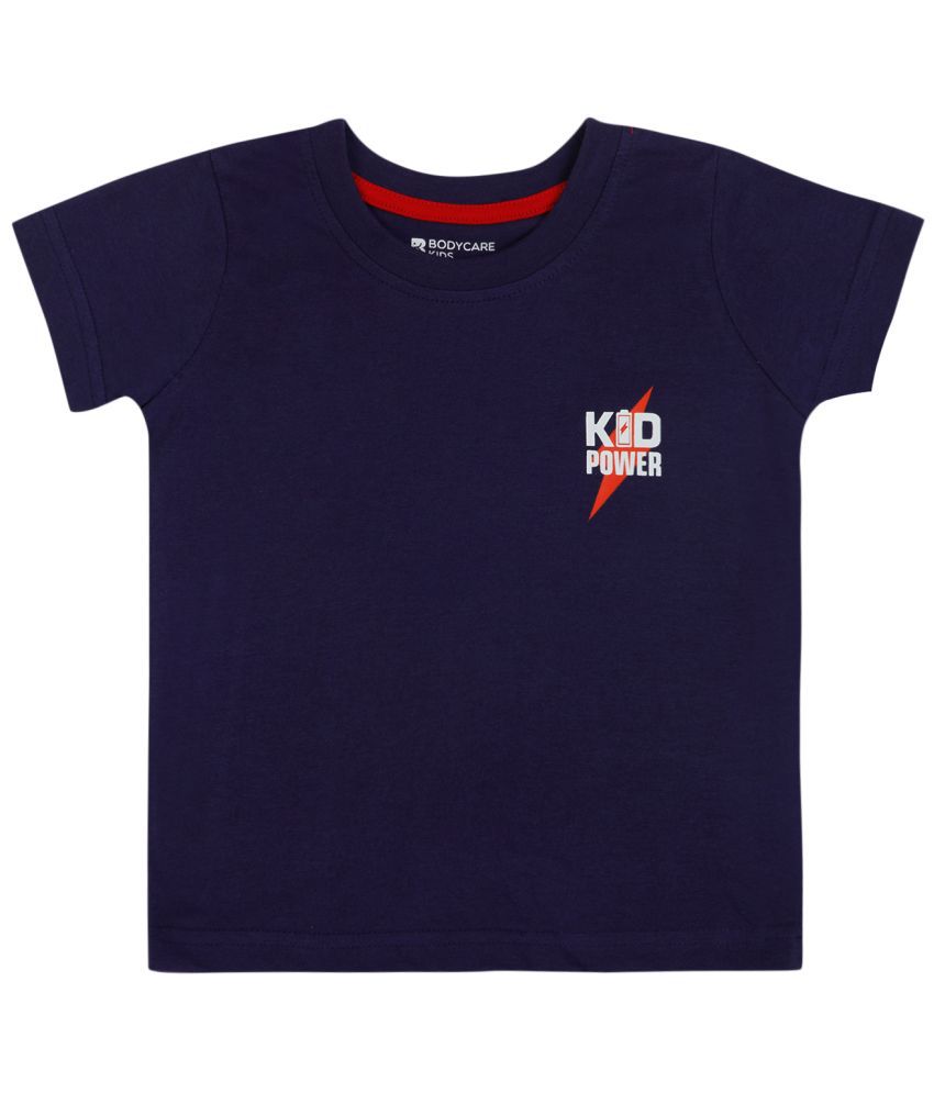     			Bodycare Navy Cotton Blend Boy's T-Shirt ( Pack of 1 )