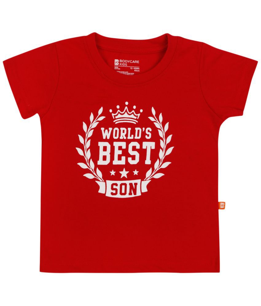     			Bodycare Red Cotton Blend Boy's T-Shirt ( Pack of 1 )
