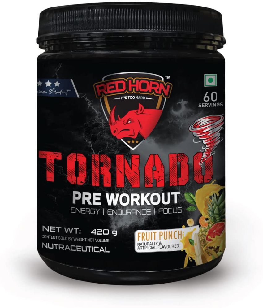     			RED HORN Tornado Pre Workout Supplement Powder 420 gm