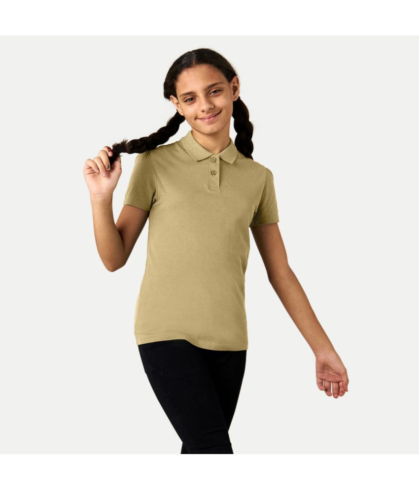     			Radprix Beige Cotton Blend Girls T-Shirt ( Pack of 1 )