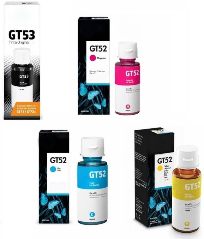     			zokio GT53/52 For 419 Multicolor Pack of 4 Cartridge for GT53/GT52 - GT5810,GT5820, 310,315,319,410,415,419 Tank Wireless