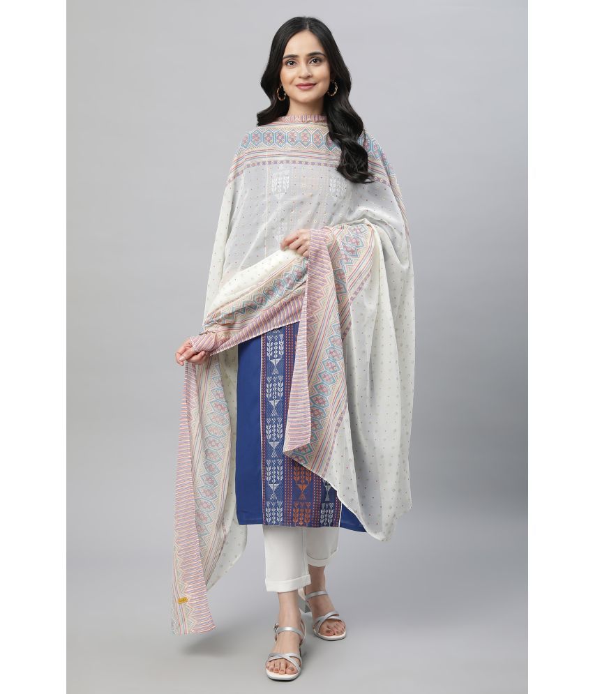     			Aurelia White Georgette Women's Dupatta - ( Pack of 1 )