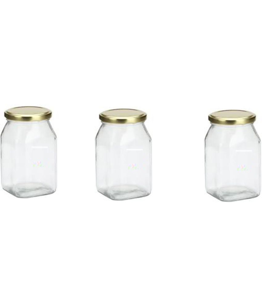     			AFAST Glass Container Glass Transparent Utility Container ( Set of 3 )