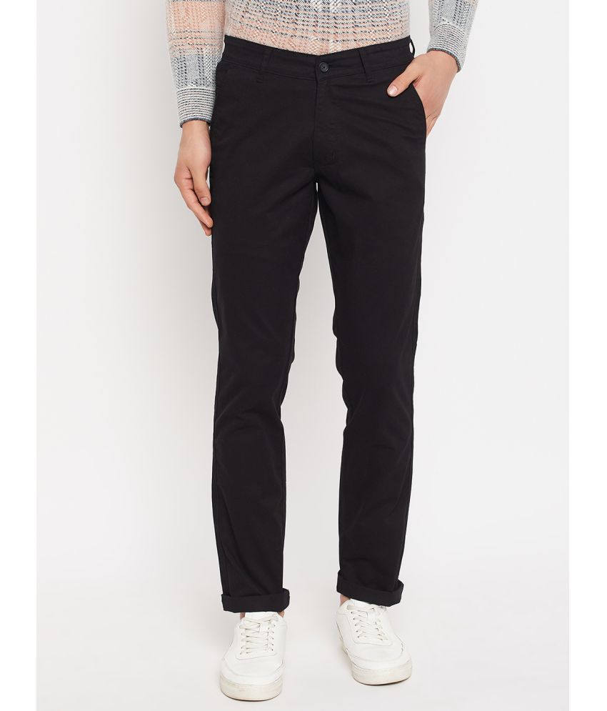     			Duke Slim Flat Men's Chinos - Black ( Pack of 1 )