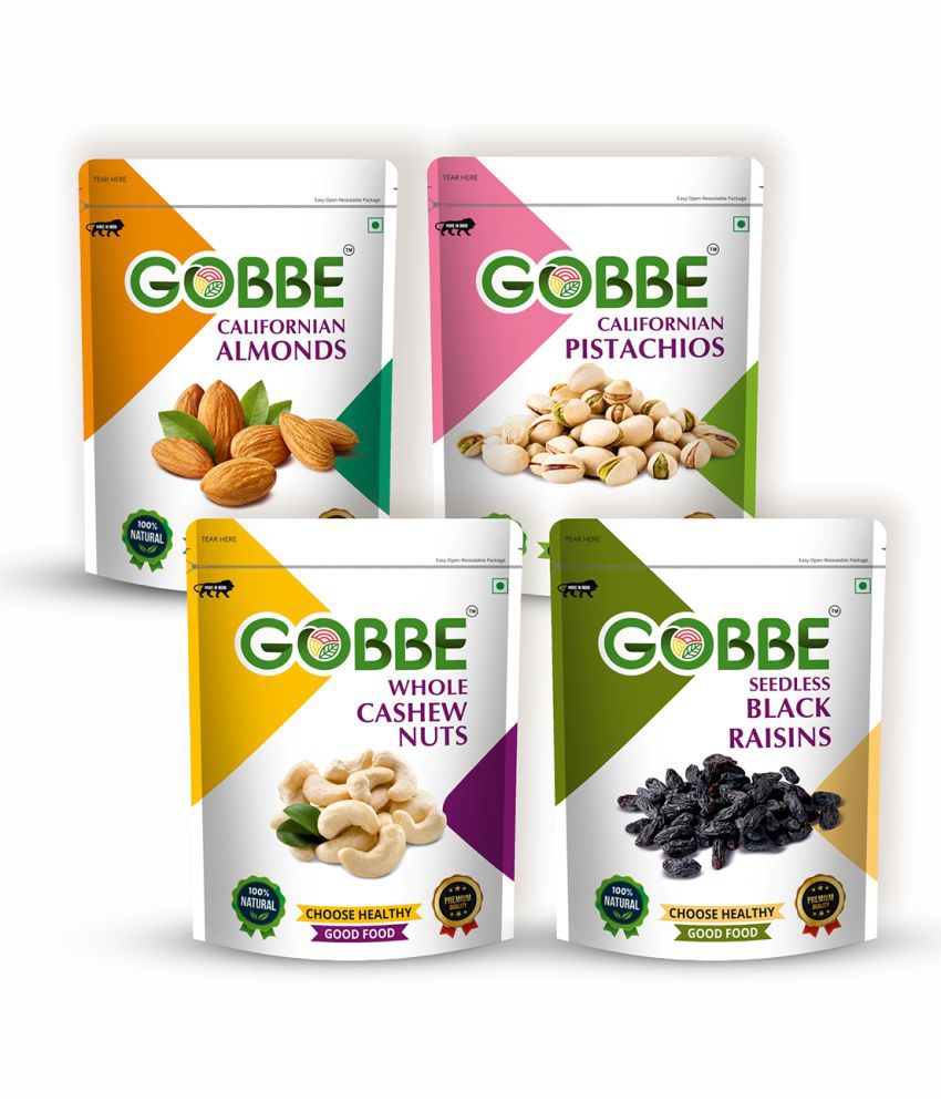     			GOBBE Almond (Badam) 800 g Pack of 4