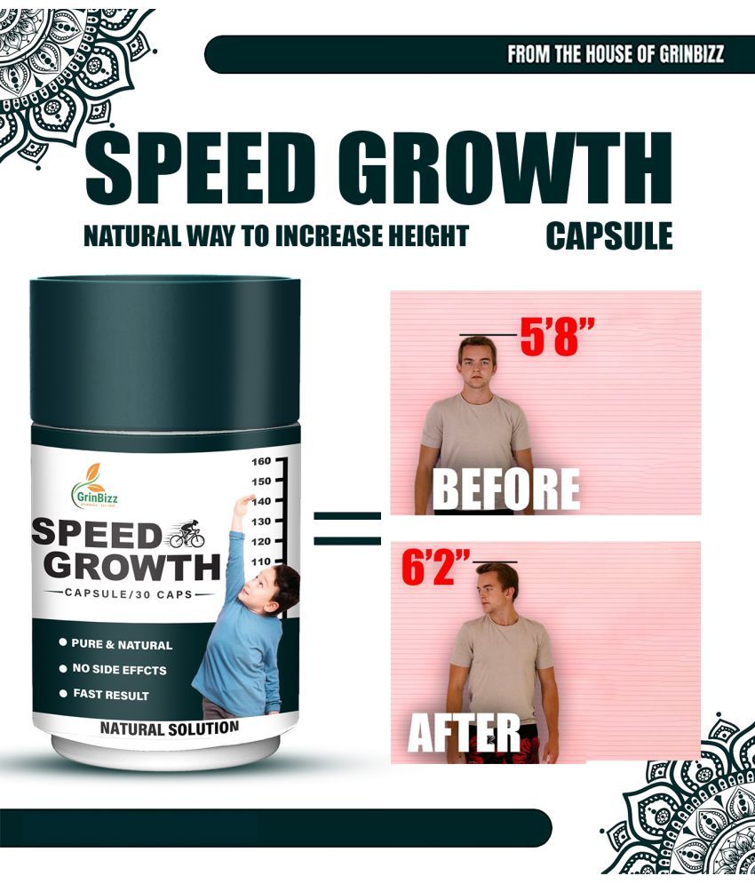     			Grinbizz Speed Growth Capsule (30caps),Height Growth Patches 5 Pcs