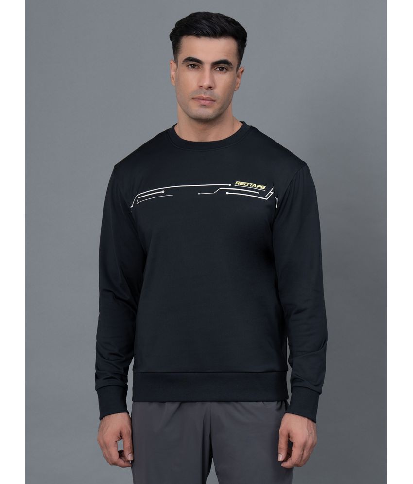     			Red Tape Black Blended Men's Fitness Sweatshirt ( Pack of 1 )