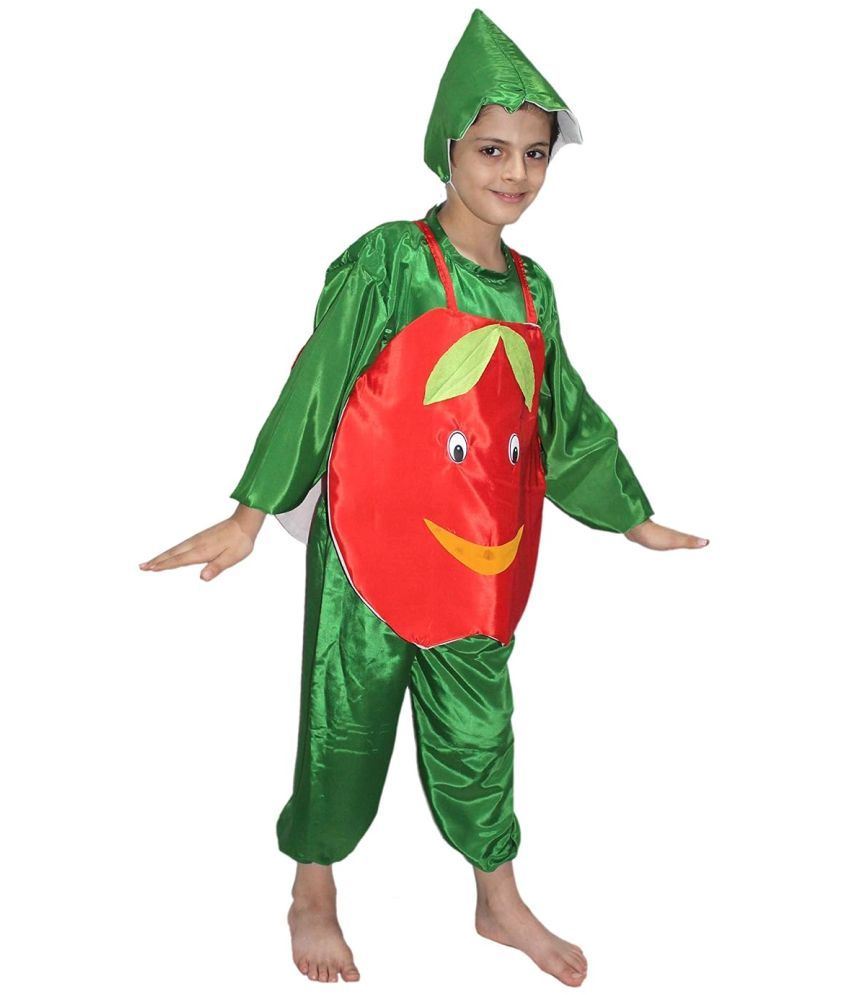     			Fruit Costume Apl Dress for Boys & Girls - Red & Green, 10-11 Years