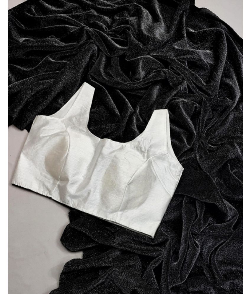     			JULEE Shimmer Embellished Saree With Blouse Piece - Black ( Pack of 1 )