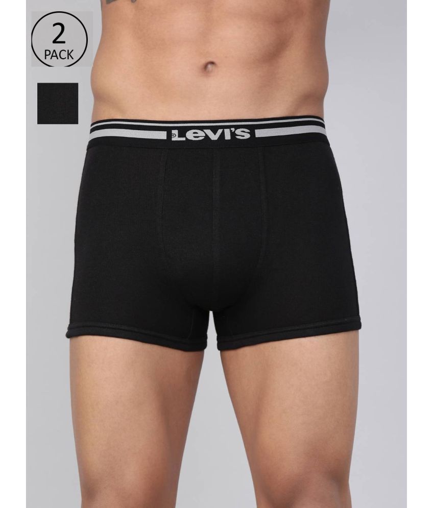     			Levi's Black Cotton Men's Trunks ( Pack of 2 )