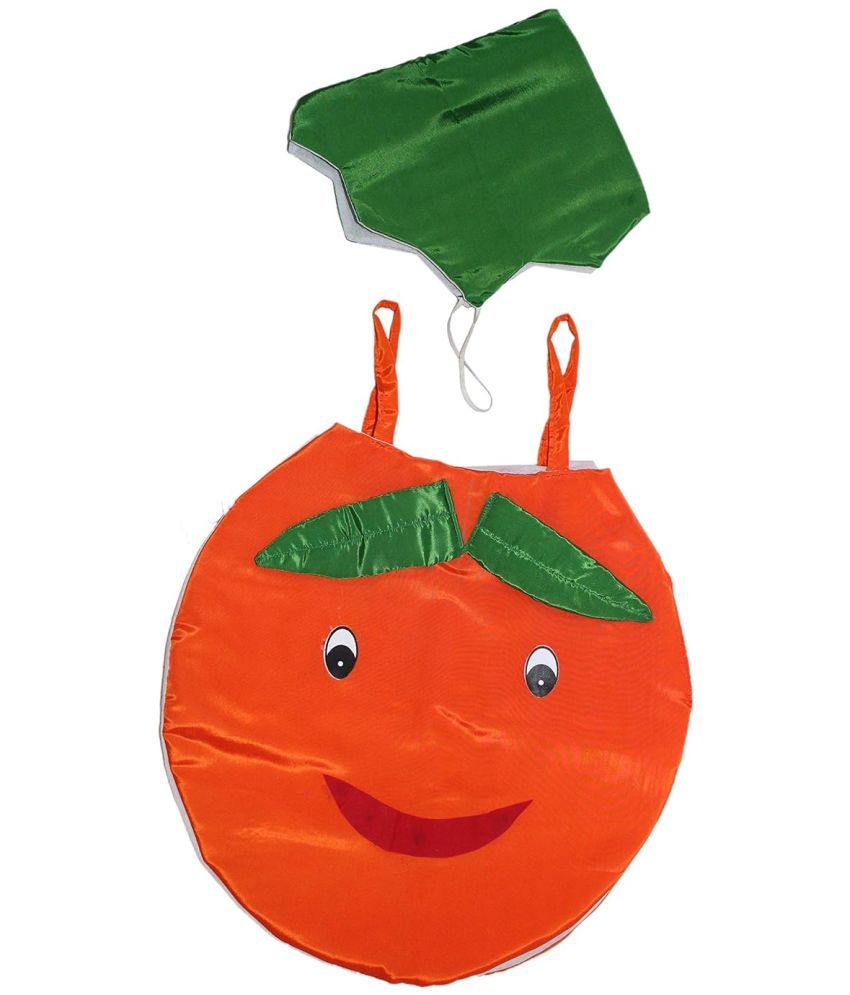     			Orange Fruit Costume Cutout with Cap For Boys & Girls (Freesize 3-12 Yr)