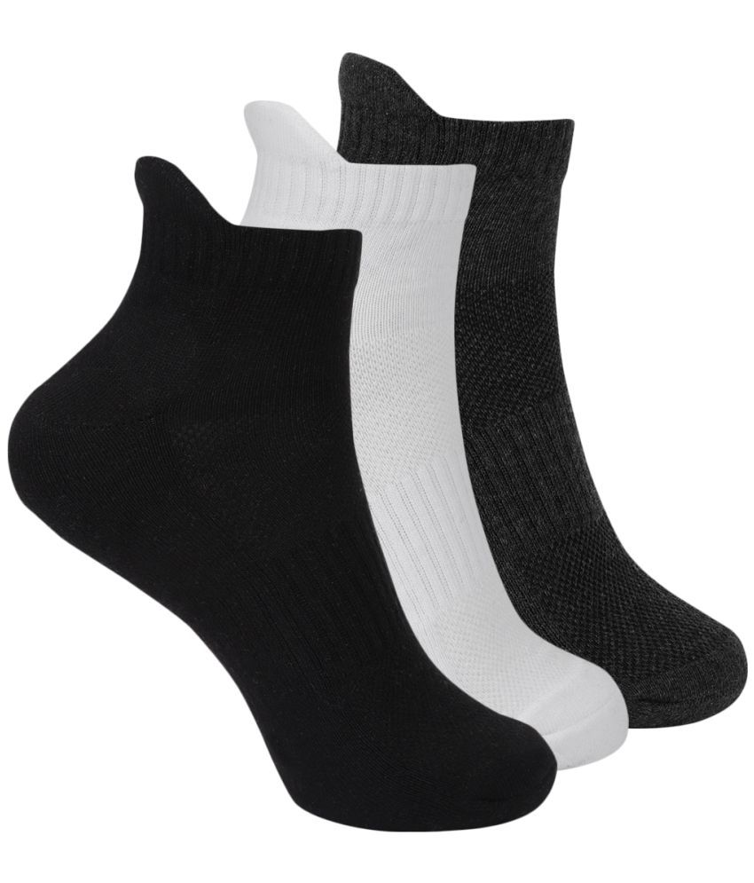     			PLAE Cotton Men's Solid Multicolor Low Cut Socks ( Pack of 3 )