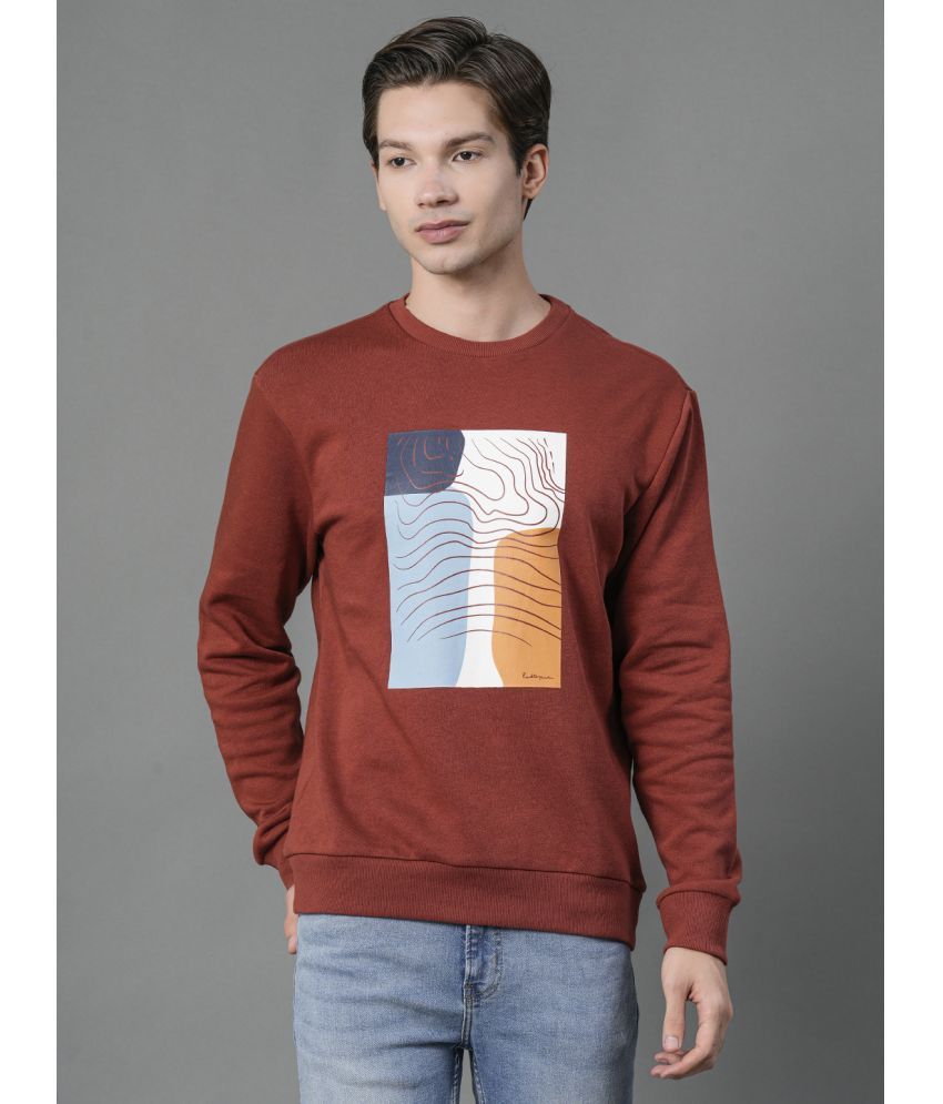     			Red Tape Cotton Blend Round Neck Men's Sweatshirt - Rust ( Pack of 1 )