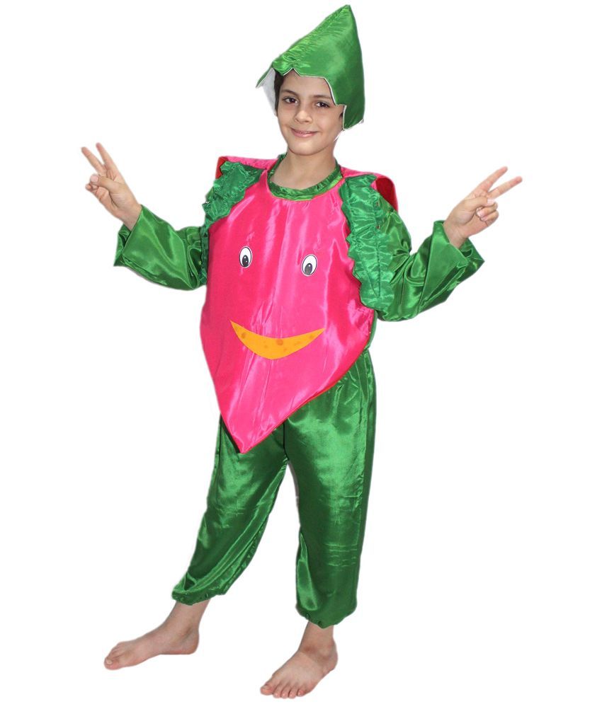     			Vegetable Costume Onion Dress for Boys & Girls - Magenta & Green, 10-11 Years