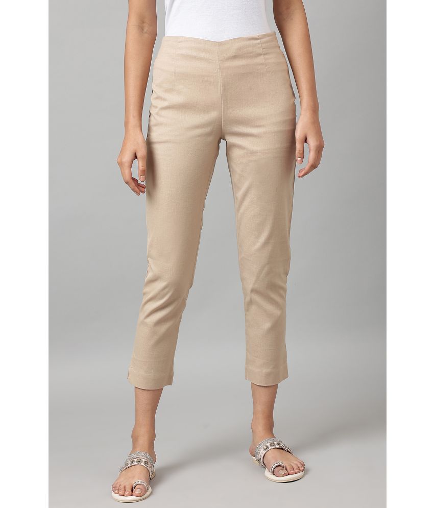     			W - Beige Cotton Blend Women's Straight Pant ( Pack of 1 )