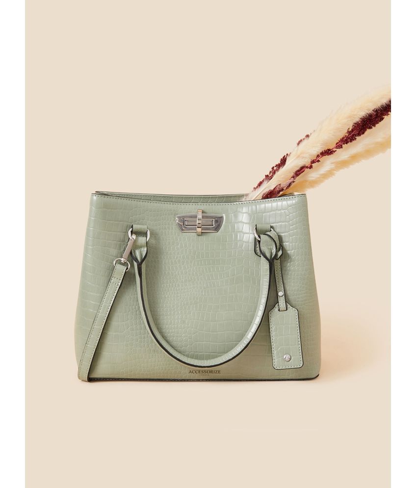     			Accessorize London Green PU Handheld