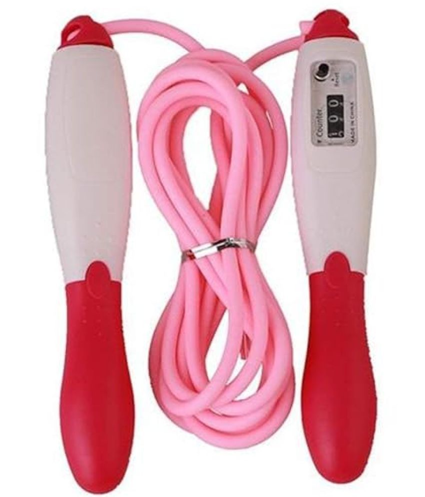     			Adjustable Jump Rope with Counter Skipping Rope for Home Fitness Trainning, Pack of 1