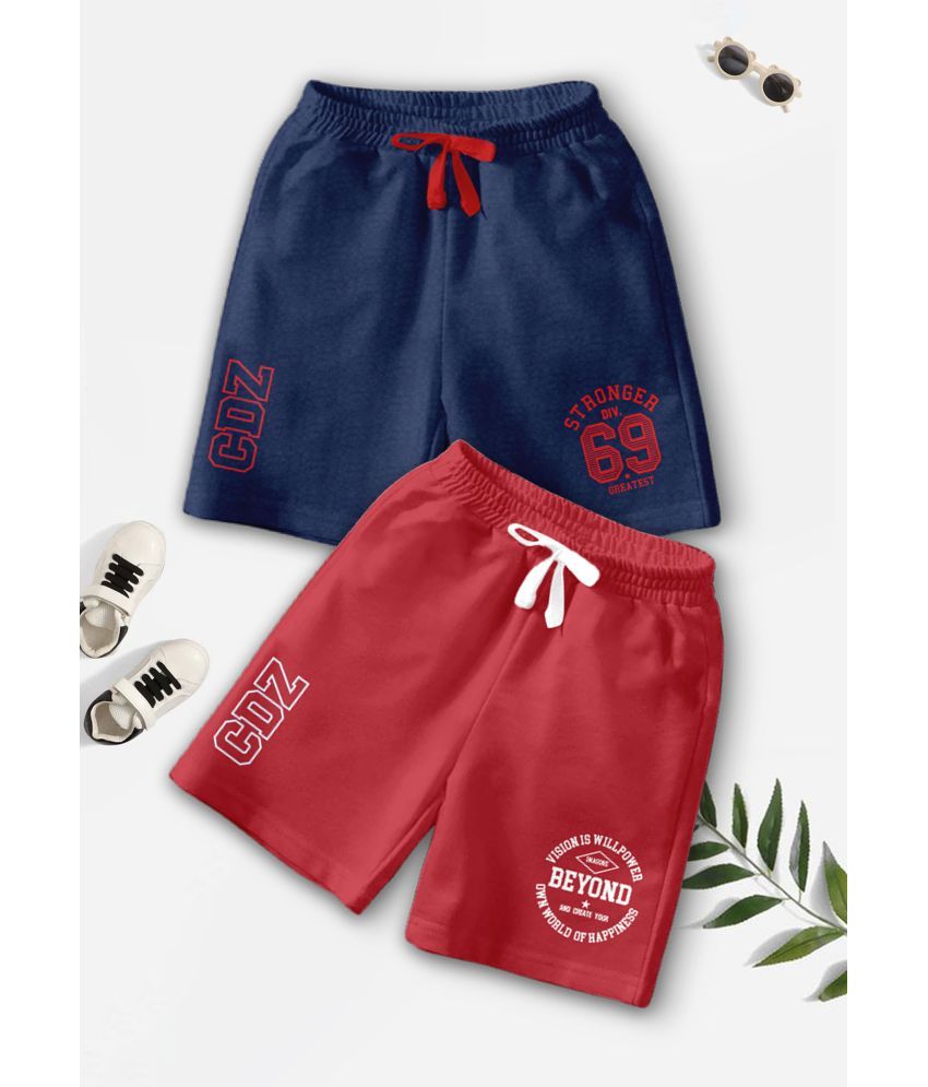     			CODEZ - Multicolor Cotton Blend Boys Shorts ( Pack of 2 )