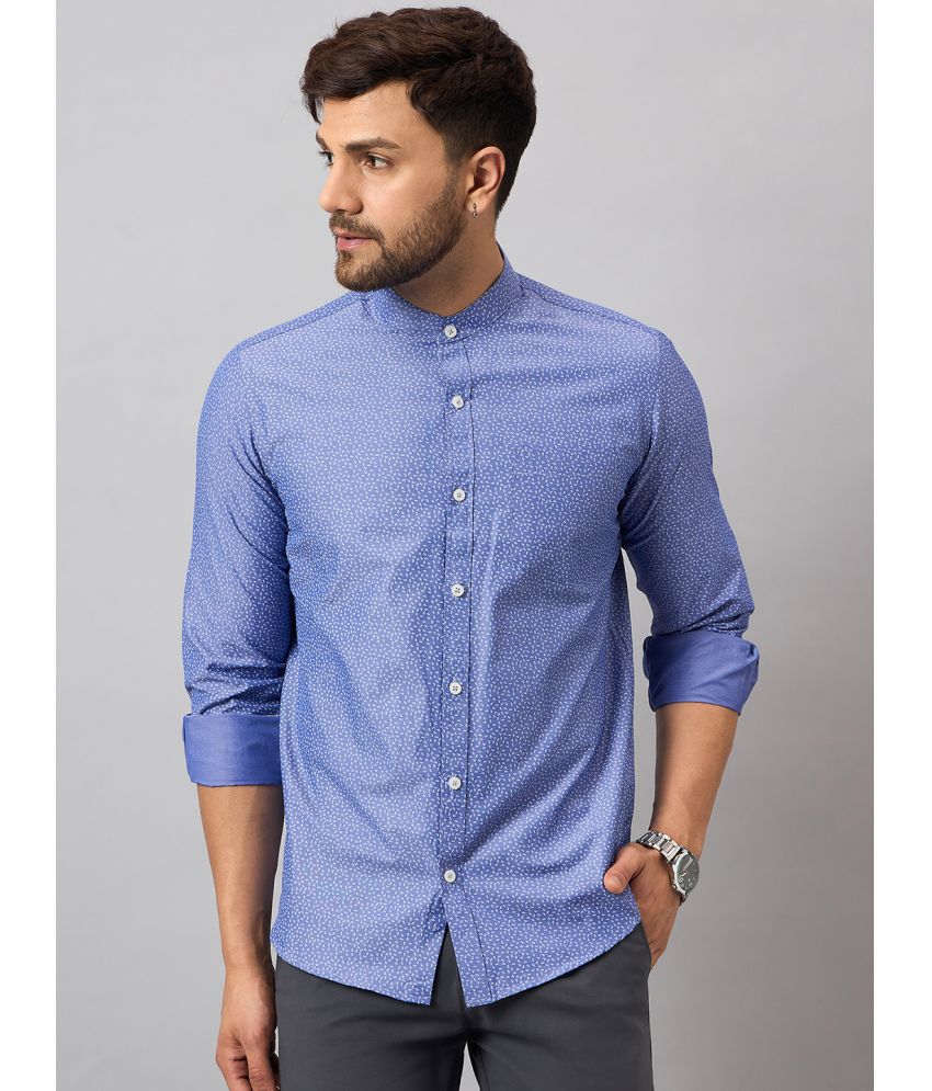     			Club York Cotton Blend Regular Fit Printed Full Sleeves Men's Casual Shirt - Blue ( Pack of 1 )