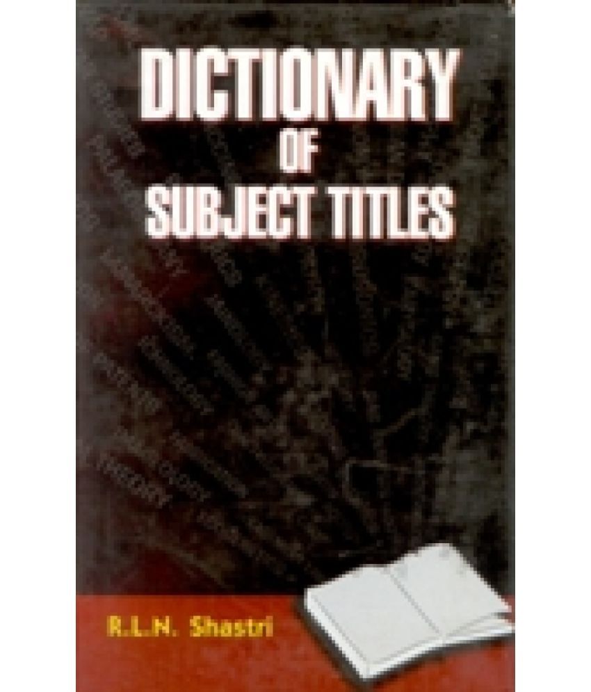     			Dictionary of Subject Titles